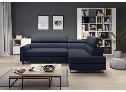 Sofá esquinero en forma de L Wohnlandschaft Tapizado en tela Textil Cuero Asiento Sofás
