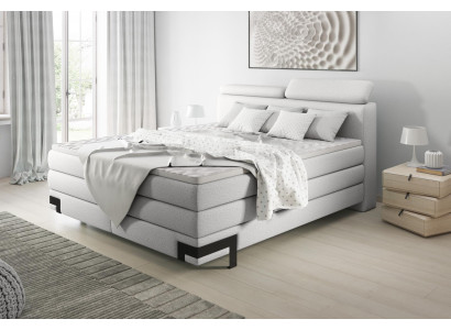 Cama de diseño Boxspring matrimonial colchón habitación de lujo hotel doble nuevo.