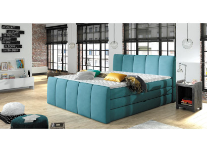 CAMA BOXSPRING DISEÑO TOPE DE CAMA DE RESORTES CAMA DOBLE CAMA TAPIZADA con CAJONES
