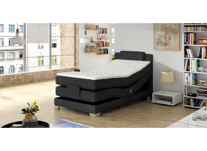 CAMA BOXSPRING DISEÑO CAMA TOPPER NÚCLEO DE RESORTES CAMA TAPIZADA 100 x 200 cm ELÉCTRICO