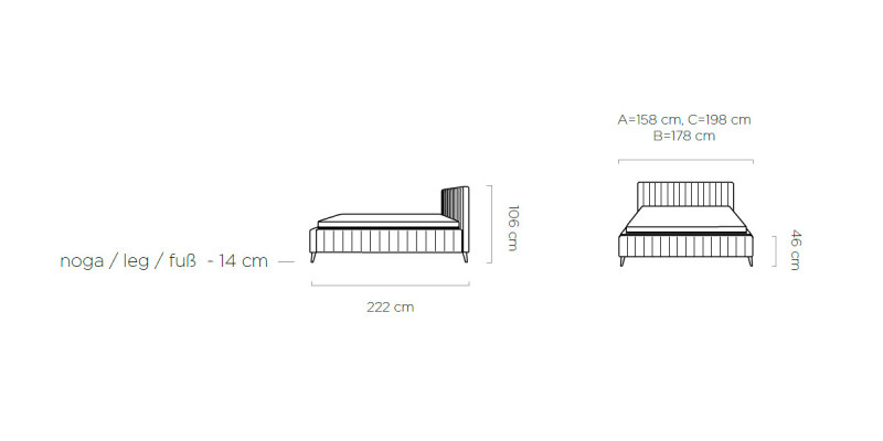 Camas textiles de lujo de hotel con estructura de cama acolchada diseño cama dormitorio 180x200