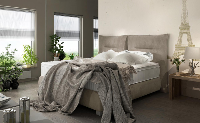 Diseño de cama de lujo en textil de alta calidad. Camas modernas para dormitorio 180x200. Estructuras de cama nuevas.