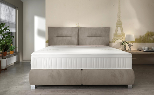 Diseño de cama de lujo en textil de alta calidad. Camas modernas para dormitorio 180x200. Estructuras de cama nuevas.