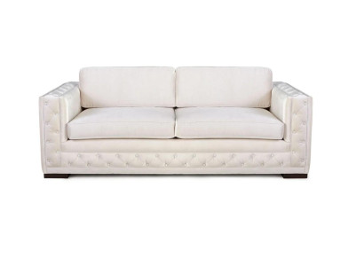 Blanco Chesterfield Moderno Diseño Sofá de tela Nuevo Muebles creativos de 3 plazas
