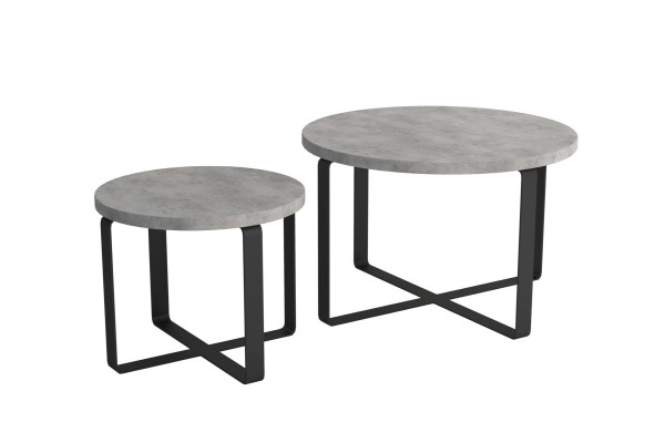 Mesa de centro de lujo moderna Doble redonda 2x Diseño de mueble de mesa de centro