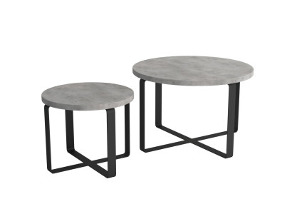 Mesa de centro de lujo moderna Doble redonda 2x Diseño de mueble de mesa de centro