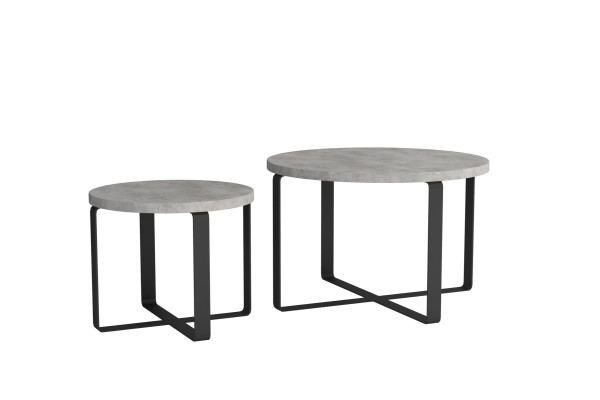 Mesa de centro de lujo moderna Doble redonda 2x Diseño de mueble de mesa de centro
