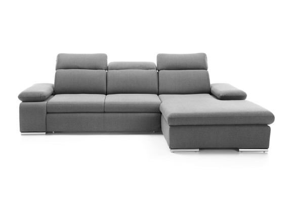 Sofá esquinero en forma de L gris Sofá esquinero con cajón-cama Sofá de salón Sofás