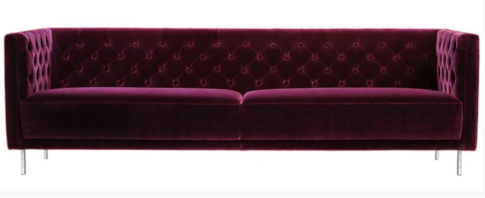 Violeta Chesterfield Sala de estar Sofá de diseño moderno Estilo italiano Muebles Muebles