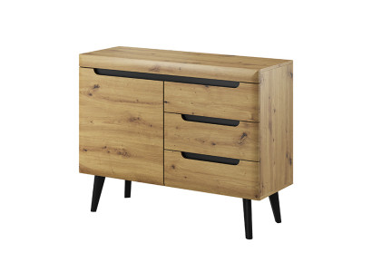 Moderno armario de madera de 107 cm, aparador XXL, mueble bajo para la sala de estar, cómodas.