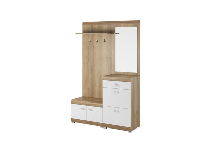 Garderobe Set de perchero Pasillo Conjunto de recibidor Almacenamiento Armario Puerta Nuevo