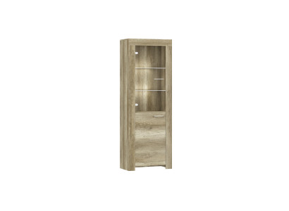 Vitrina de madera moderna RP70, armario, aparador de comedor, vitrina de pie, estante.