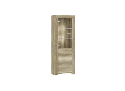 Vitrina de madera moderna RP70, armario, aparador de comedor, vitrina de pie, estante.