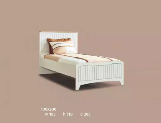 Moderno conjunto de habitación juvenil completo de lujo 3 piezas blanco.