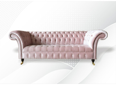 Chesterfield de 3 plazas en rosa claro Muebles creativos Nuevos Sala de estar Diseño moderno Sofá