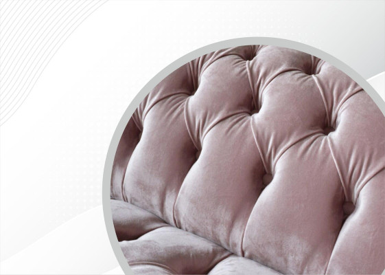 Chesterfield de 3 plazas en rosa claro Muebles creativos Nuevos Sala de estar Diseño moderno Sofá