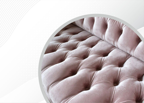 Chesterfield de 3 plazas en rosa claro Muebles creativos Nuevos Sala de estar Diseño moderno Sofá