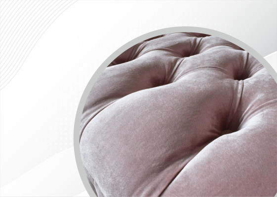 Chesterfield de 3 plazas en rosa claro Muebles creativos Nuevos Sala de estar Diseño moderno Sofá