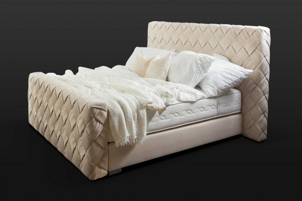 Muebles de dormitorio de lujo Cama moderna Estructura de cama 160x200 cm Cabecero de diseño