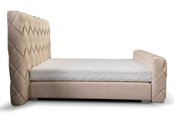 Muebles de dormitorio de lujo Cama moderna Estructura de cama 160x200 cm Cabecero de diseño