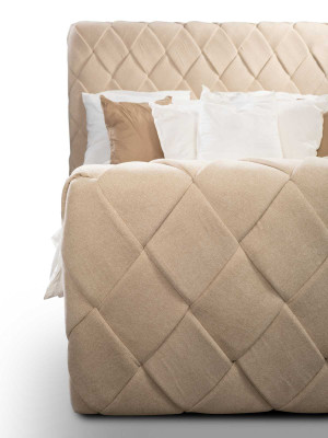 Muebles de dormitorio de lujo Cama moderna Estructura de cama 160x200 cm Cabecero de diseño