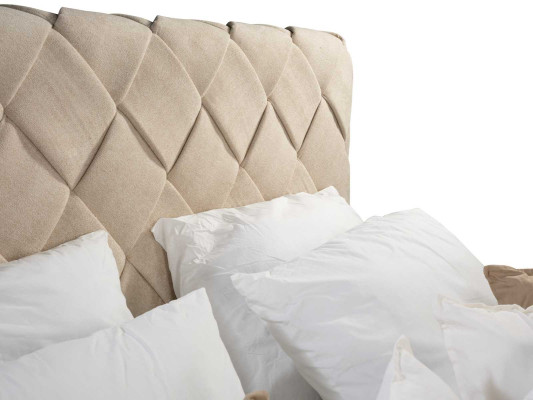 Muebles de dormitorio de lujo Cama moderna Estructura de cama 160x200 cm Cabecero de diseño
