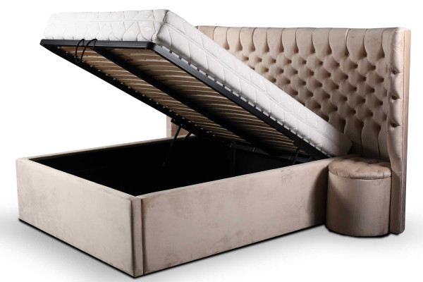 Cama mesa de noche 3 piezas Conjunto de dormitorio Lujo Muebles completos nuevos