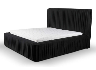 Diseño de cama de lujo doble para hoteles Habitación de lujo negro moderno