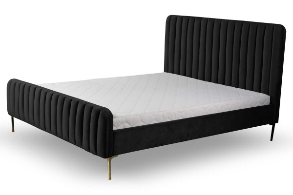 Cama acolchada diseño lujo doble camas de hotel dormitorio 180x200cm nueva.