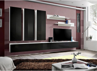 Conjunto completo sala de estar 7 piezas mueble de pared soporte de TV juego de lujo estantería de pared nuevo