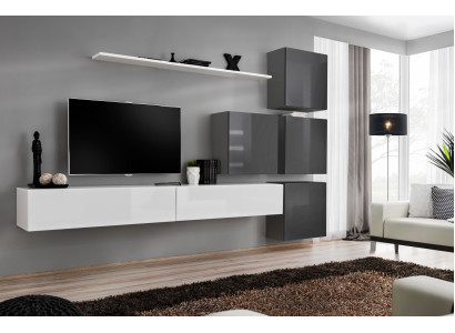 Blanco mueble para TV de madera Juego completo de muebles de salón moderno.