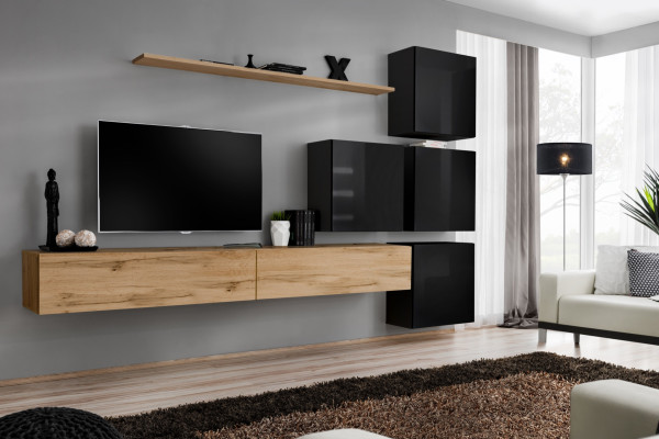 Muebles de madera para sala de estar, soporte de TV, estante de pared, juego completo de muebles de lujo.