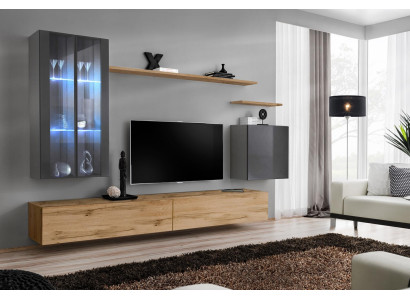 Diseñador conjunto completo de lujo para sala de estar, muebles estanterías estilo moderno aparador