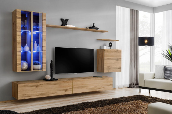 Conjunto de muebles de diseño moderno, armario de pared, soporte para TV, muebles de madera nuevos, aparador.