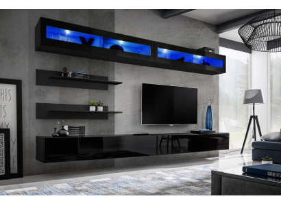 Sala de estar 2x juego de armarios de pared, pared de muebles de madera, soporte de TV nuevo.