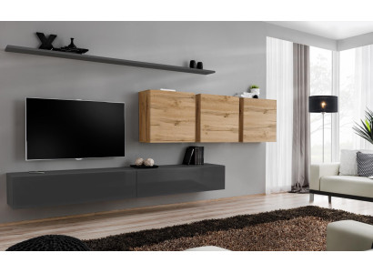 Mueble de madera de diseñador, conjunto completo de 7 piezas para salón aparador muebles de sala.