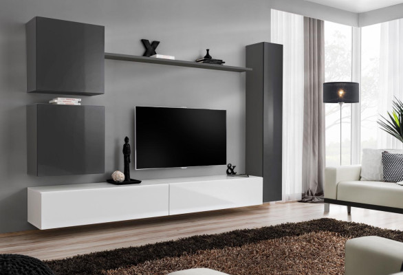 Gabinete de pared gris muebles de madera Gabinete moderno Aparador Gabinete de pared Nuevo