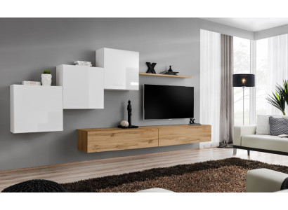Soporte de TV para sala de estar 3x armario de pared estante de pared diseño de lujo aparador pared de salón