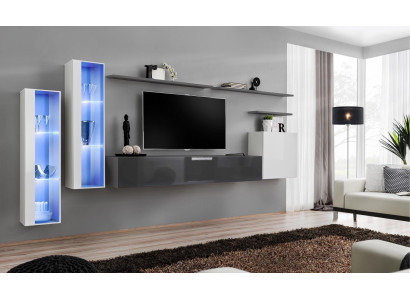 Conjunto de muebles de lujo de diseñador de pared, nuevo conjunto completo de muebles con 3 armarios de pared.