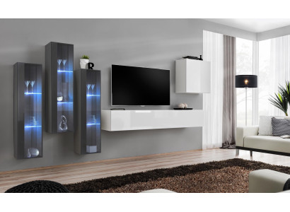 Muebles de sala de estar, conjunto de armario de diseño, aparador de sala de estar, estante de pared, vitrina colgante.