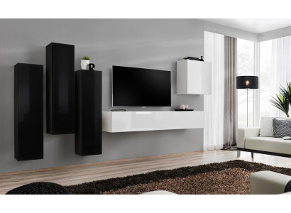 Conjunto de sala de estar, conjunto completo de pared, mueble bajo, soporte de TV, muebles de madera