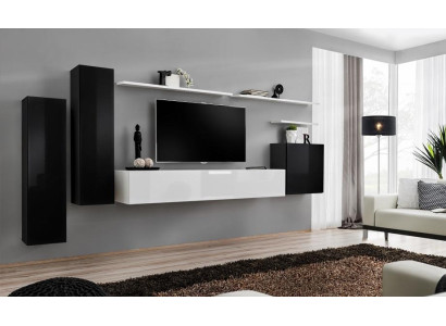 Mueble de pared conjunto de 7 piezas soporte para TV tocador de diseñador de lujo estante de pared de salón nuevo