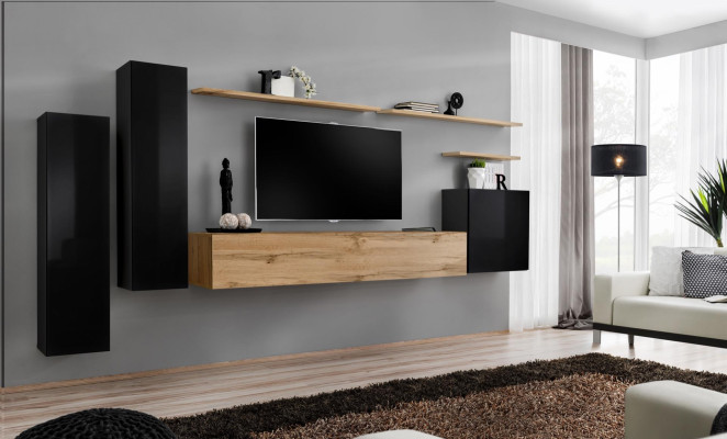 Mueble de pared completo de 7 piezas, conjunto de muebles de lujo para sala de estar, muebles modernos
