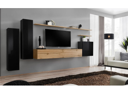 Mueble de pared completo de 7 piezas, conjunto de muebles de lujo para sala de estar, muebles modernos