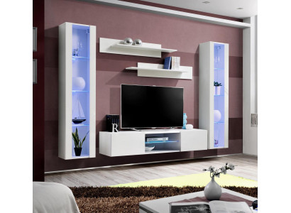 Mueble colgante para el salón, estantería de pared, armario de TV, cómoda, estanterías de pared, completo.