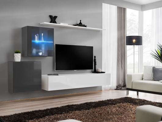 Conjunto de lujo de moderno mural de sala de estar, muebles de sala de estar, estantería de pared, muebles, soporte de TV, juego.