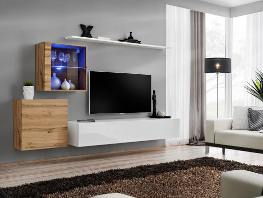 Diseño de lujo para el salón, estantería, armario, vitrina, estantes, mobiliario de salón.