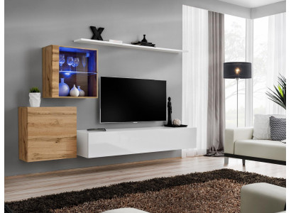 Diseño de lujo para el salón, estantería, armario, vitrina, estantes, mobiliario de salón.