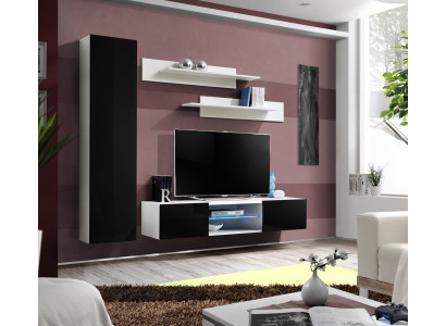 Sala de estar Diseñador de pared de la unidad de pared Estantes de pared Estilo moderno Diseñador de muebles de madera