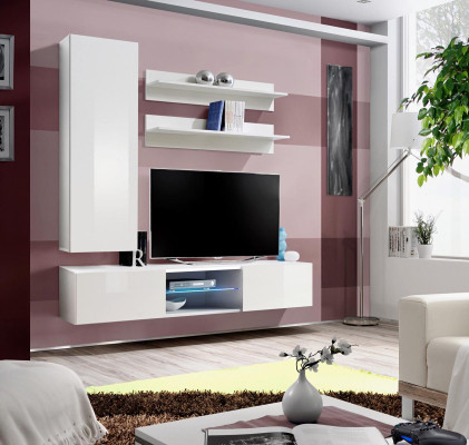 Moderna pared de TV, soporte de TV, armario de pared, estantes de pared, diseño de muebles de salón.